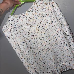 small confetti sweater
